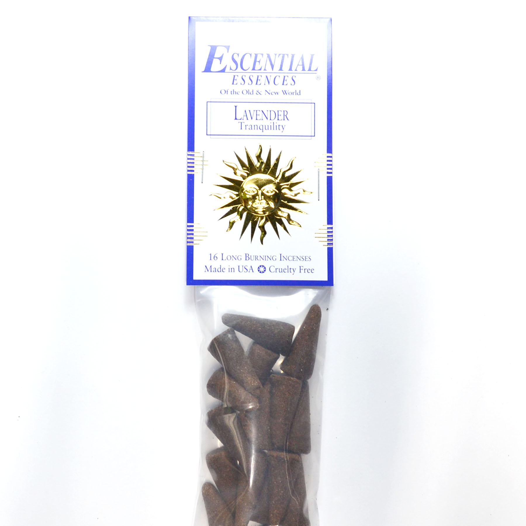 16/pk Lavender escential essences incense cones