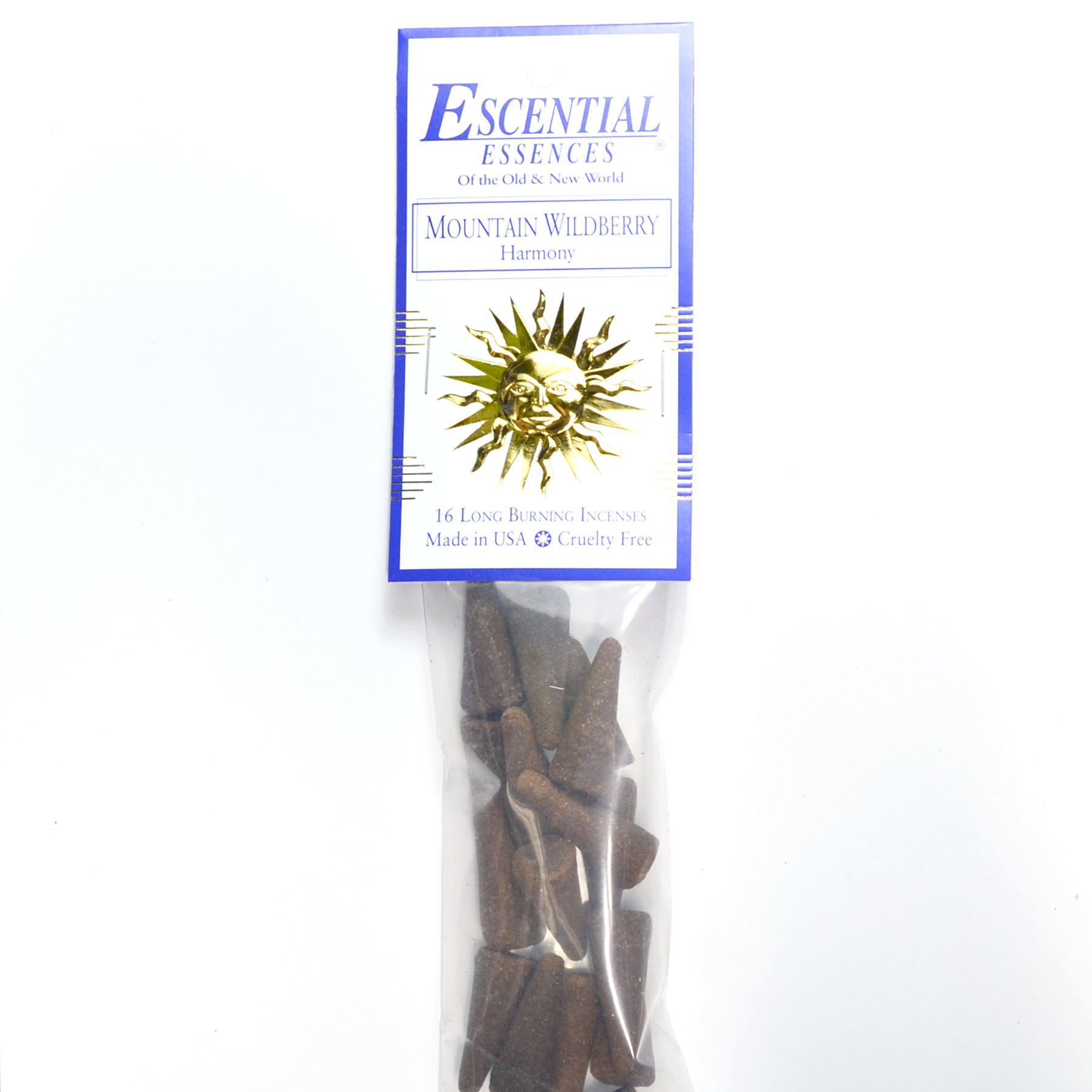 16/pk Mountain Wildberry escential essences incense cones