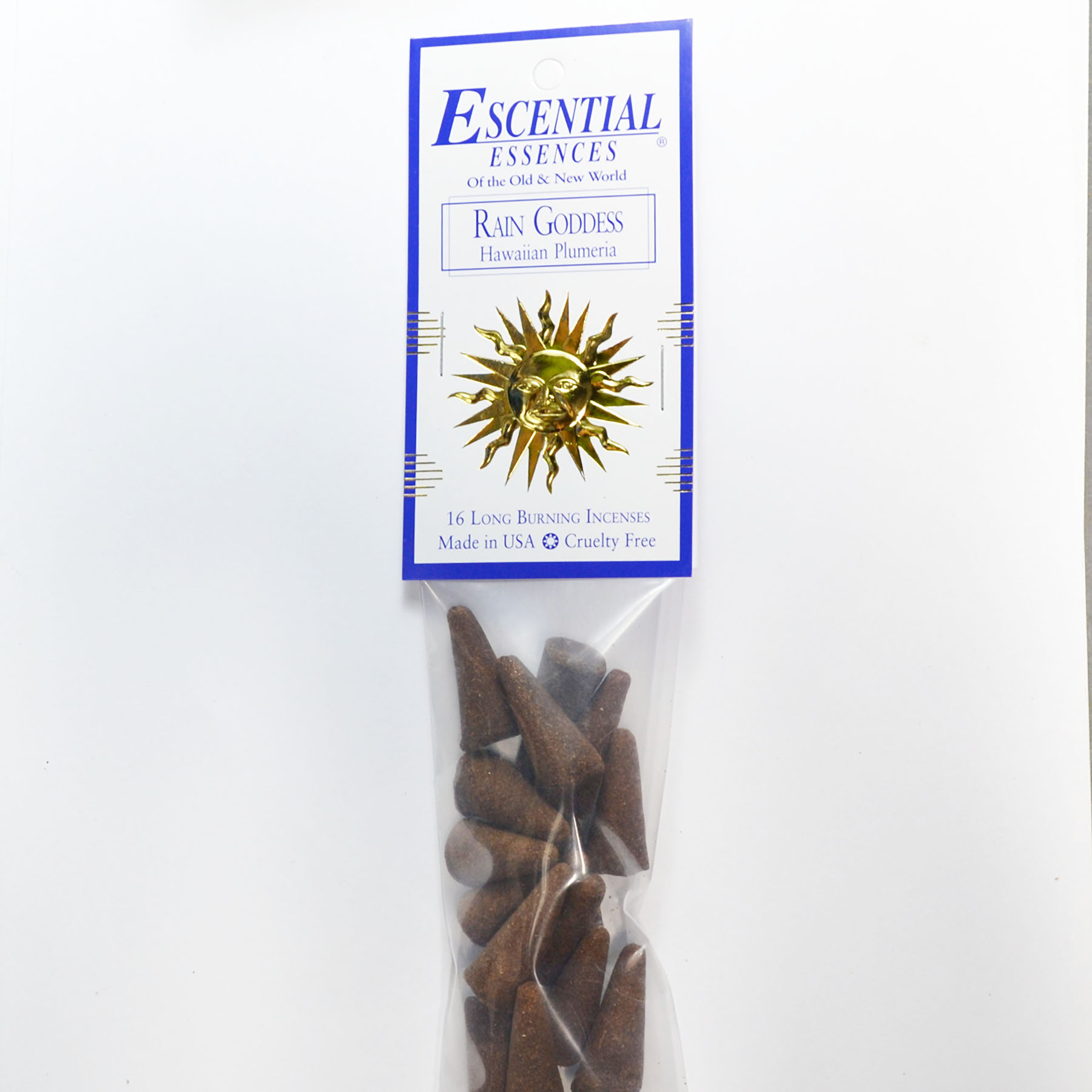 16/pk Rain Goddess escential essences incense cones